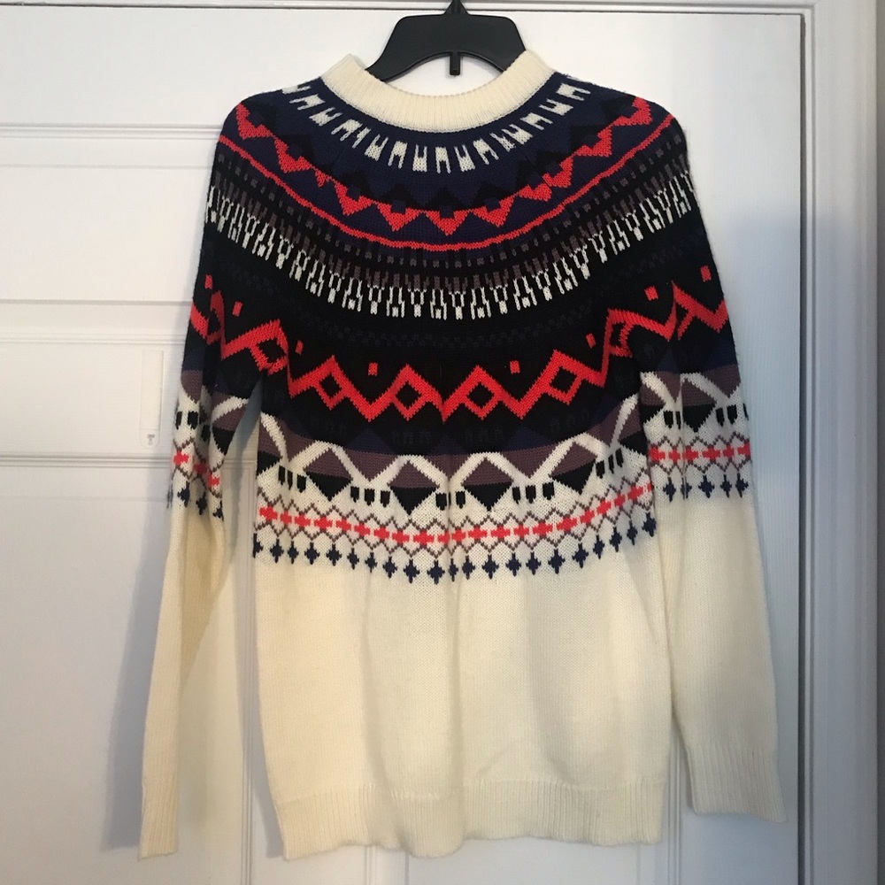 Patterned Sweater with zipper